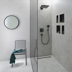 HANSGROHE 56073670 XtraStoris Minimalistic Wall Niche with Open Frame 12"x 12"x 4" - Matte Black