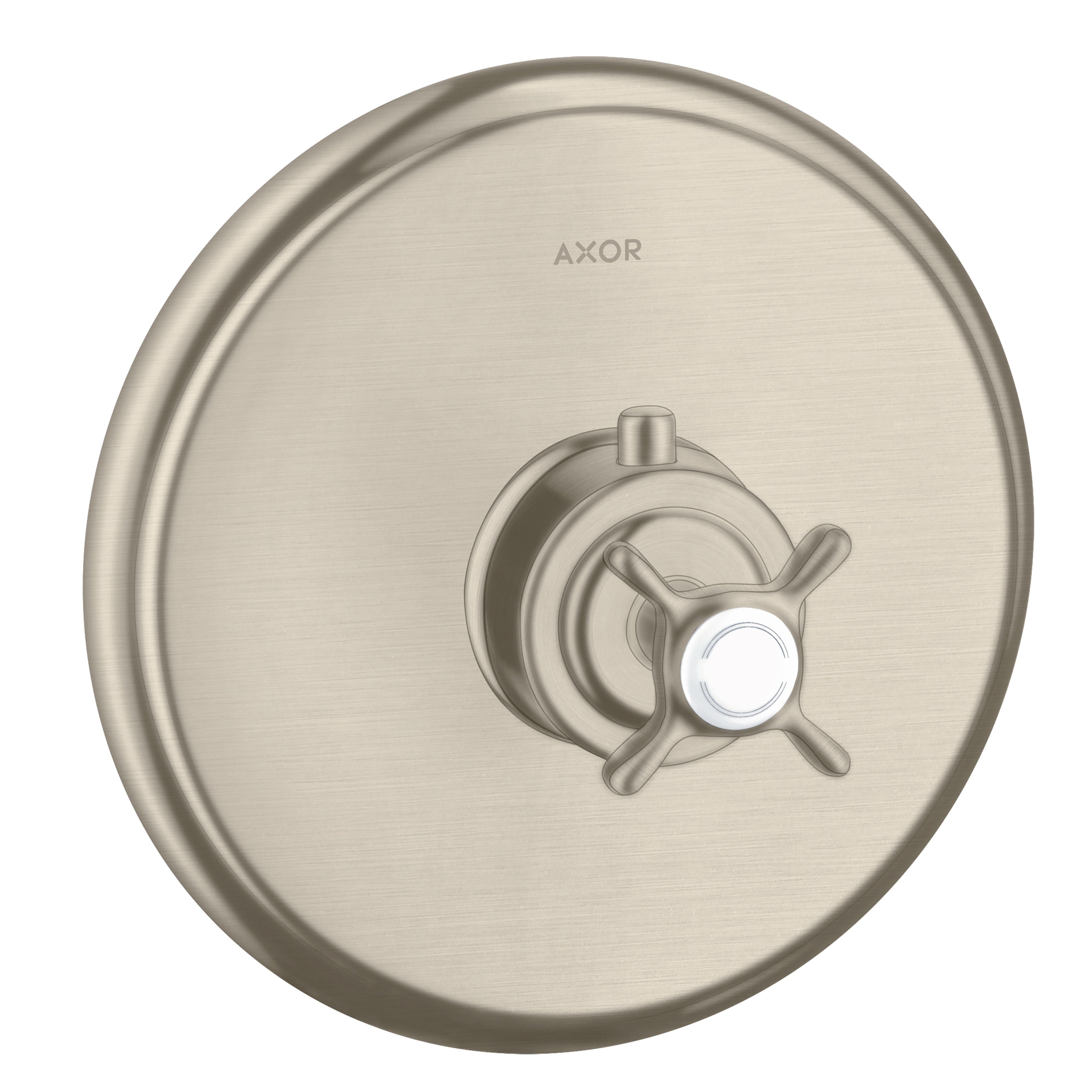 AXOR 16816821 Montreux Thermostatic Trim HighFlow with Cross Handle - Brushed Nickel
