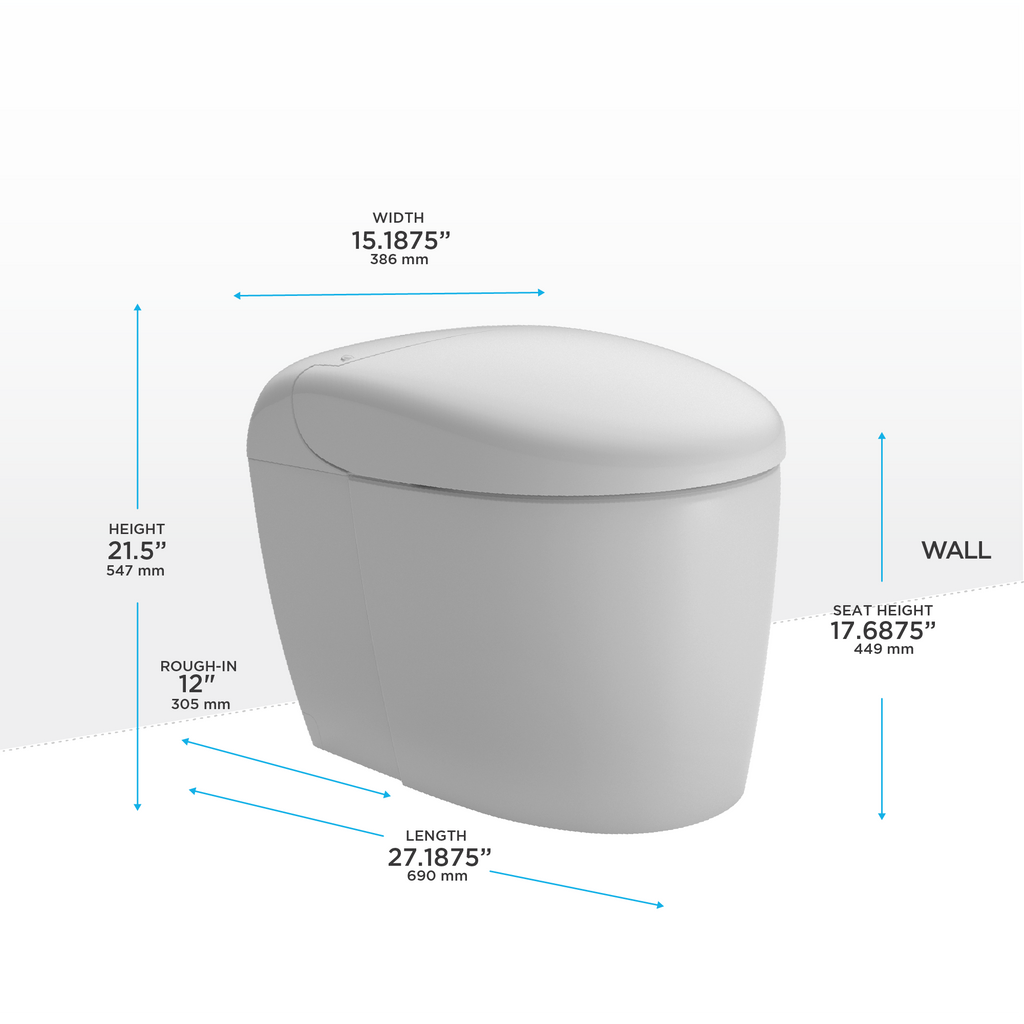 TOTO MS8341CUMFG#01 Neorest Rs Dual Flush 1.0 Or 0.8 Gpf Toilet With Integrated Bidet Seat And Ewater+ - Cotton White