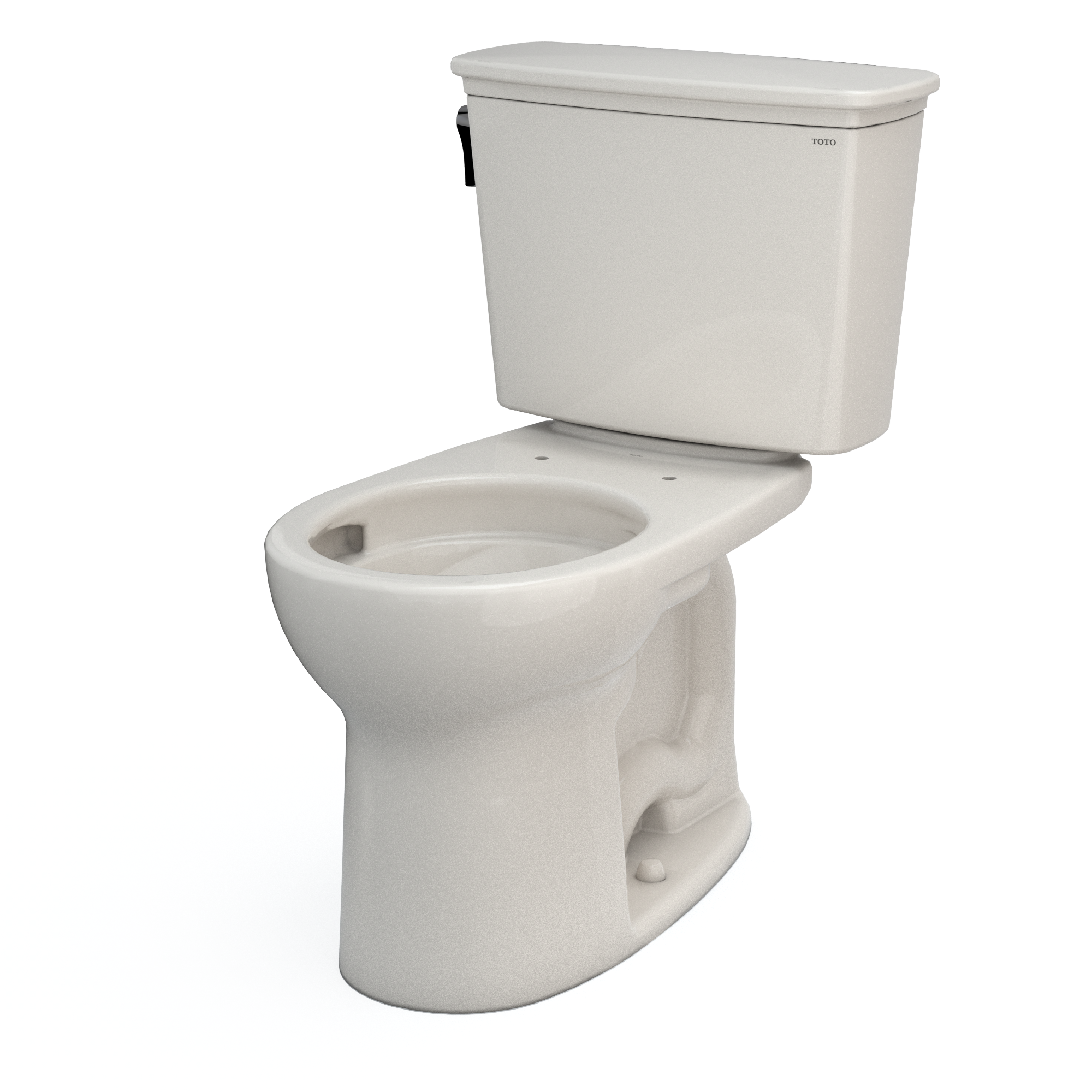TOTO CST785CEFG#12 Drake Transitional Two-Piece Round 1.28 Gpf Universal Height Tornado Flush Toilet With Cefiontect - Sedona Beige