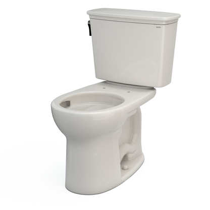 TOTO CST785CEFG#12 Drake Transitional Two-Piece Round 1.28 Gpf Universal Height Tornado Flush Toilet With Cefiontect - Sedona Beige