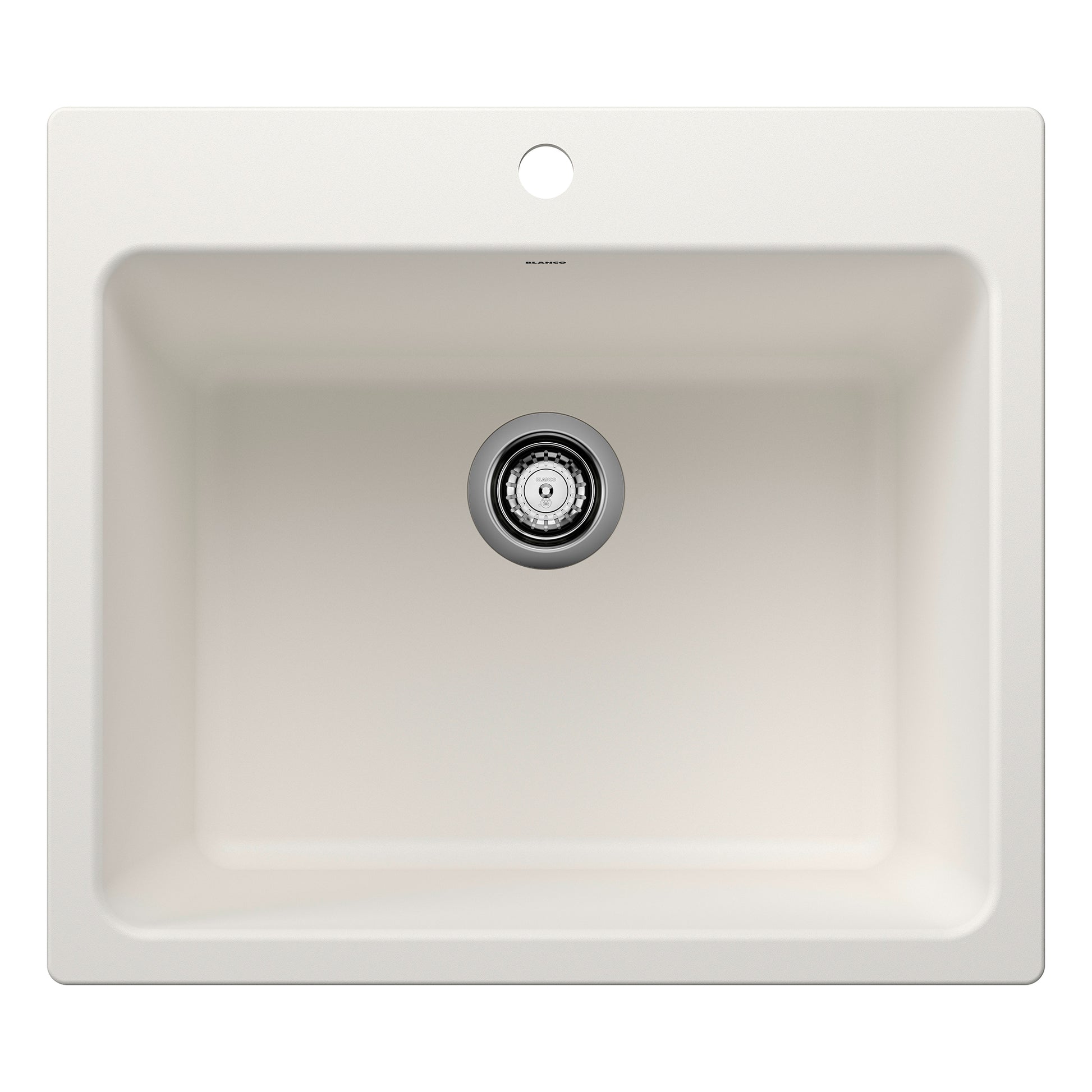 BLANCO 401927 Liven Liven SILGRANIT 25" Single Bowl Dual Mount Laundry Sink - White in White