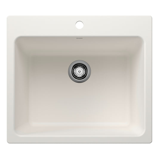 BLANCO 401927 Liven Liven SILGRANIT 25" Single Bowl Dual Mount Laundry Sink - White in White