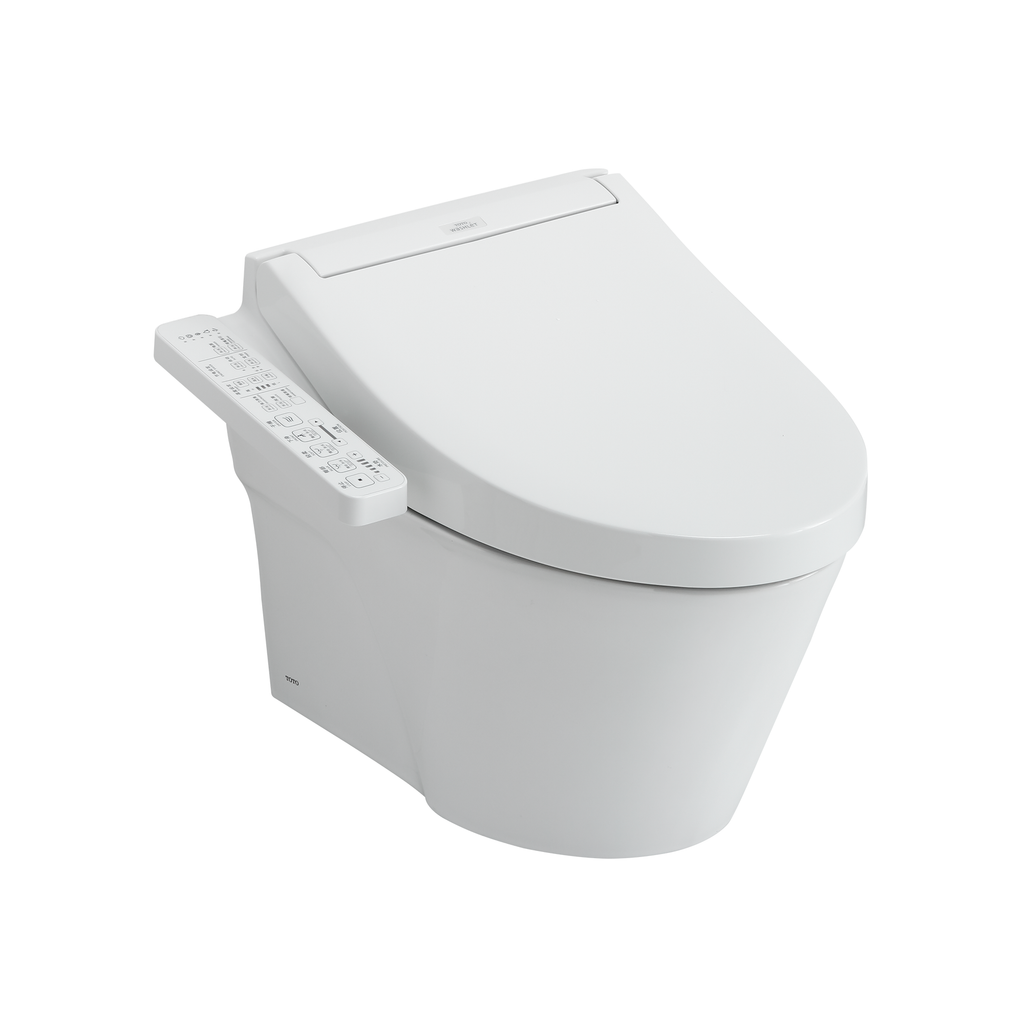 TOTO CWT4263074CMFG#MS Washlet+ Ap Wall-Hung Elongated Toilet And Washlet C2 And Duofit In-Wall 0.9 And 1.28 Gpf Dual-Flush Tank System - Matte Silver