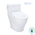 TOTO MW6244726CEFGA#01 Washlet+ Legato One-Piece Elongated 1.28 Gpf Toilet With Auto Flush S7 Contemporary Bidet Seat - Cotton White