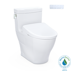 TOTO MW6244726CEFGA#01 Washlet+ Legato One-Piece Elongated 1.28 Gpf Toilet With Auto Flush S7 Contemporary Bidet Seat - Cotton White