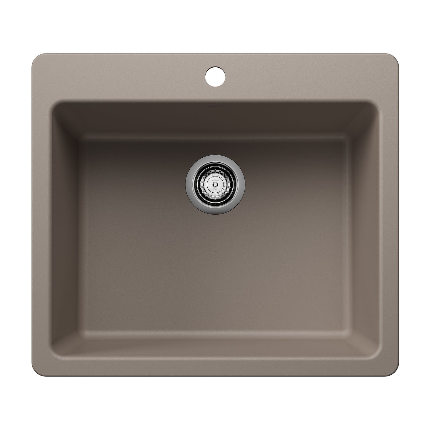 BLANCO 443222 Liven Liven SILGRANIT 25" Single Bowl Dual Mount Kitchen Sink - Truffle in Truffle