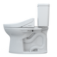 TOTO MW7763074CSFG.10#01 Drake WASHLET+ Two-Piece Elongated 1.6 GPF Universal Height TORNADO FLUSH Toilet with C2 Bidet Seat , Cotton White