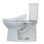 TOTO MW7763074CSFG#01 Drake Washlet+ Two-Piece Elongated 1.6 Gpf Universal Height Tornado Flush Toilet With C2 Bidet Seat - Cotton White