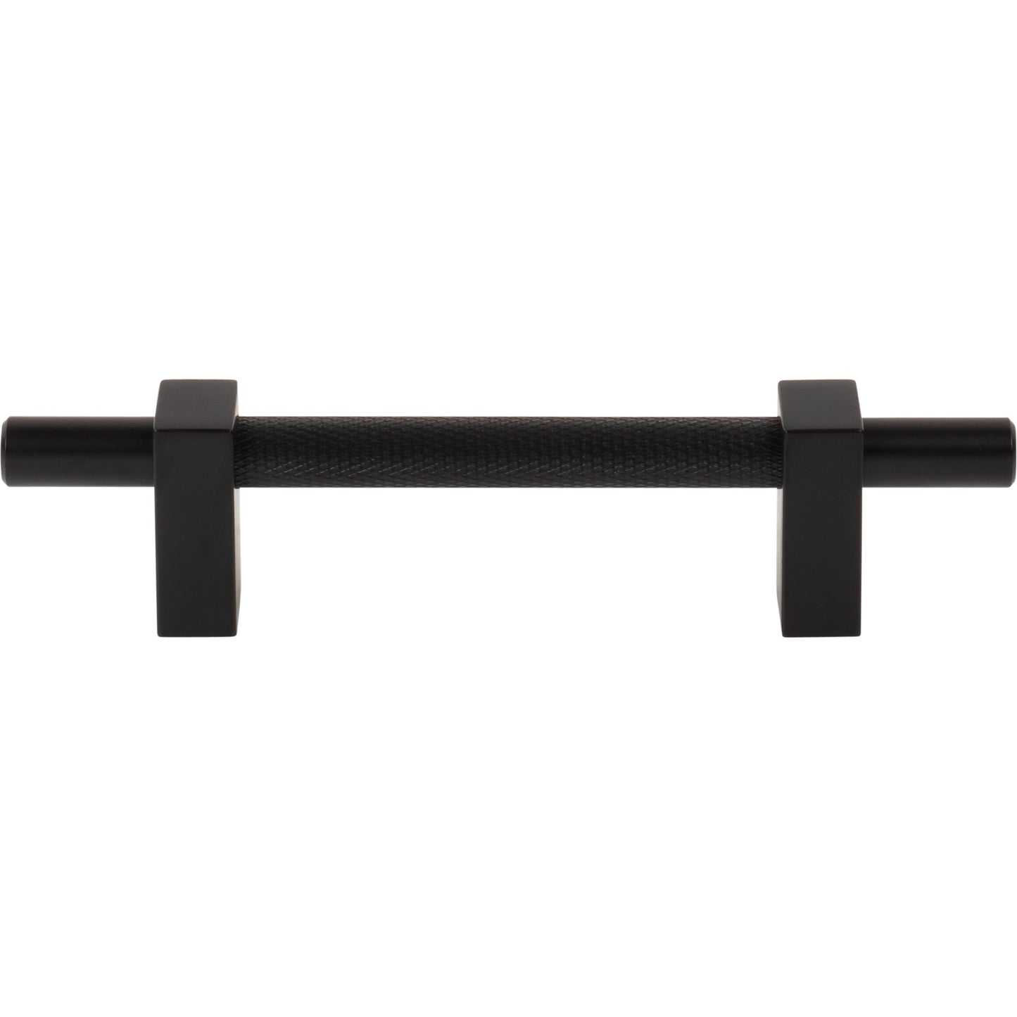 JEFFREY ALEXANDER 598-96MB Larkin Knurled Center 96 mm Center-to-Center Bar Pull - Matte Black