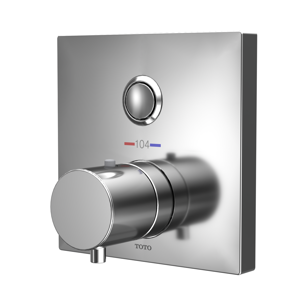 TOTO TBV02405U#CP Square Thermostatic Mixing Valve With One-Function Shower Trim - Polished Chrome