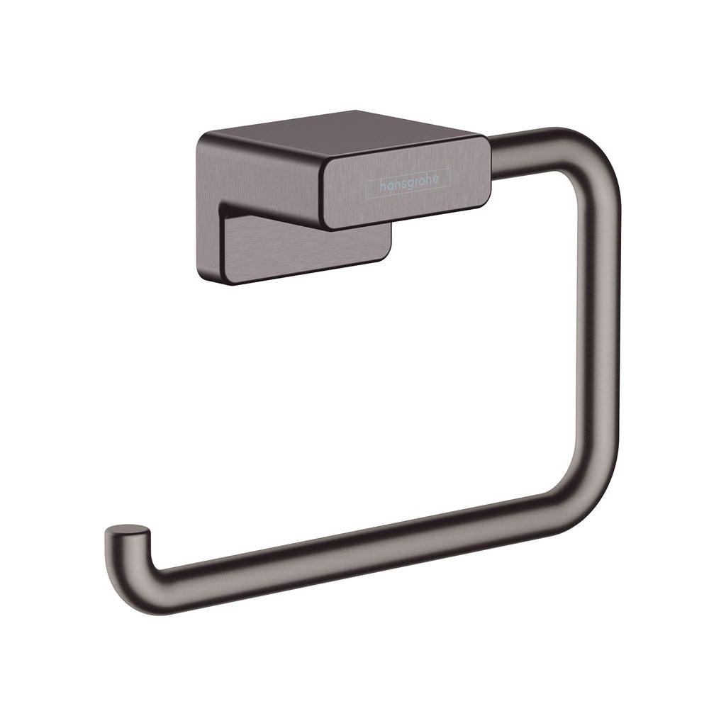 HANSGROHE 41771340 AddStoris Toilet Paper Holder without Cover - Brushed Black Chrome