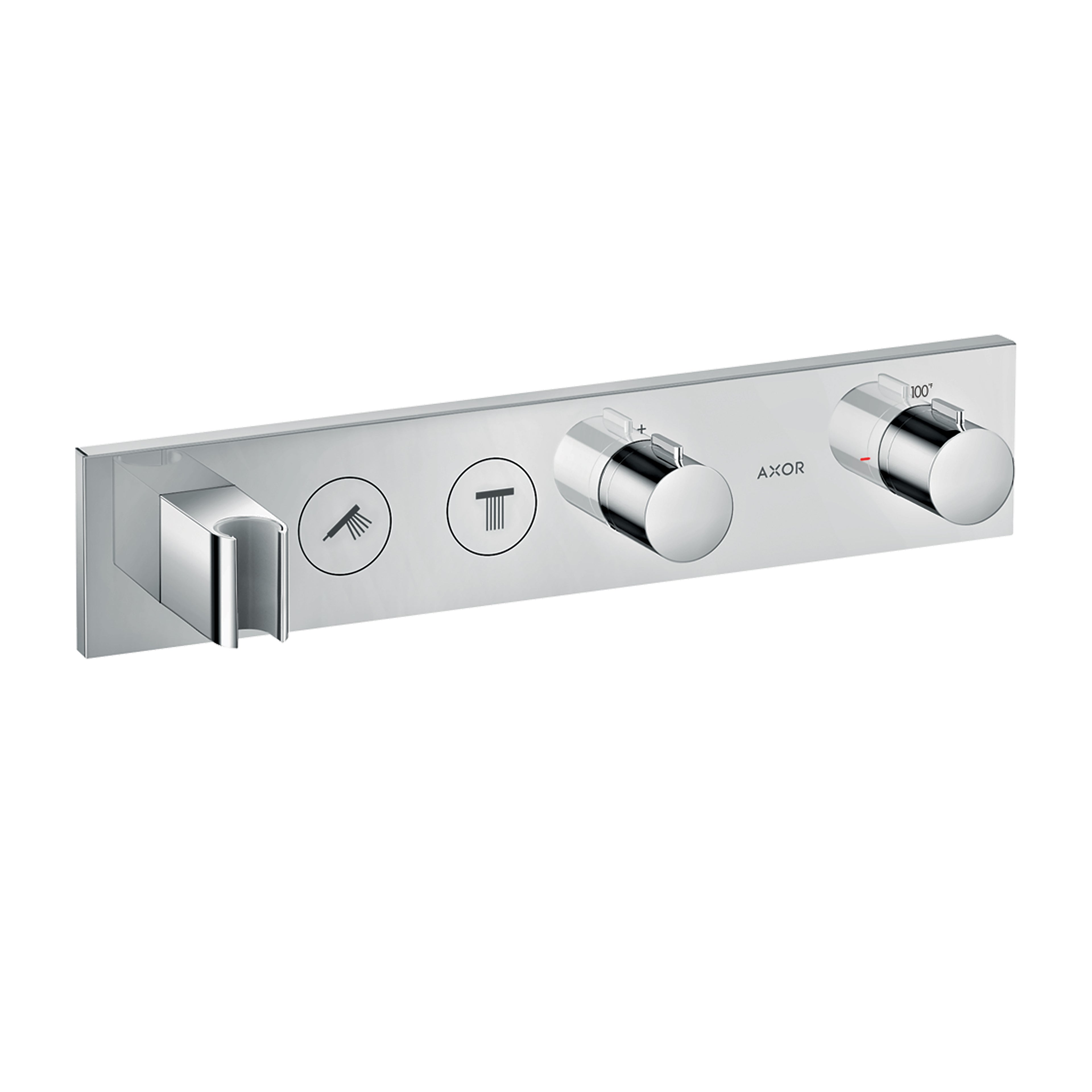 AXOR 18355001 ShowerSolutions Thermostatic Module Trim Select for 2 Functions - Chrome
