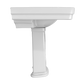 TOTO LPT530.4N#01 Promenade 27-1/2" x 22-1/4" Rectangular Pedestal Bathroom Sink for 4 inch Center Faucets , Cotton White