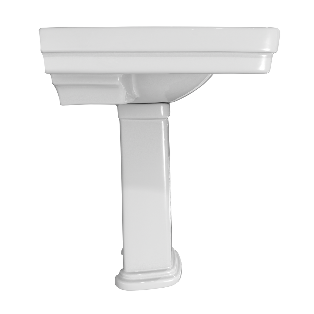 TOTO LPT530.4N#01 Promenade 27-1/2" X 22-1/4" Rectangular Pedestal Bathroom Sink For 4 Inch Center Faucets - Cotton White
