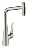HANSGROHE 73820801 Metris Select HighArc Kitchen Faucet, 2-Spray Pull-Out, 1.75 GPM - Stainless Steel Optic