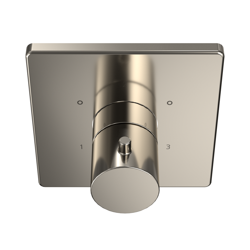 TOTO TBV02102U#PN Square Three-Way Diverter Shower Trim With Off - Polished Nickel