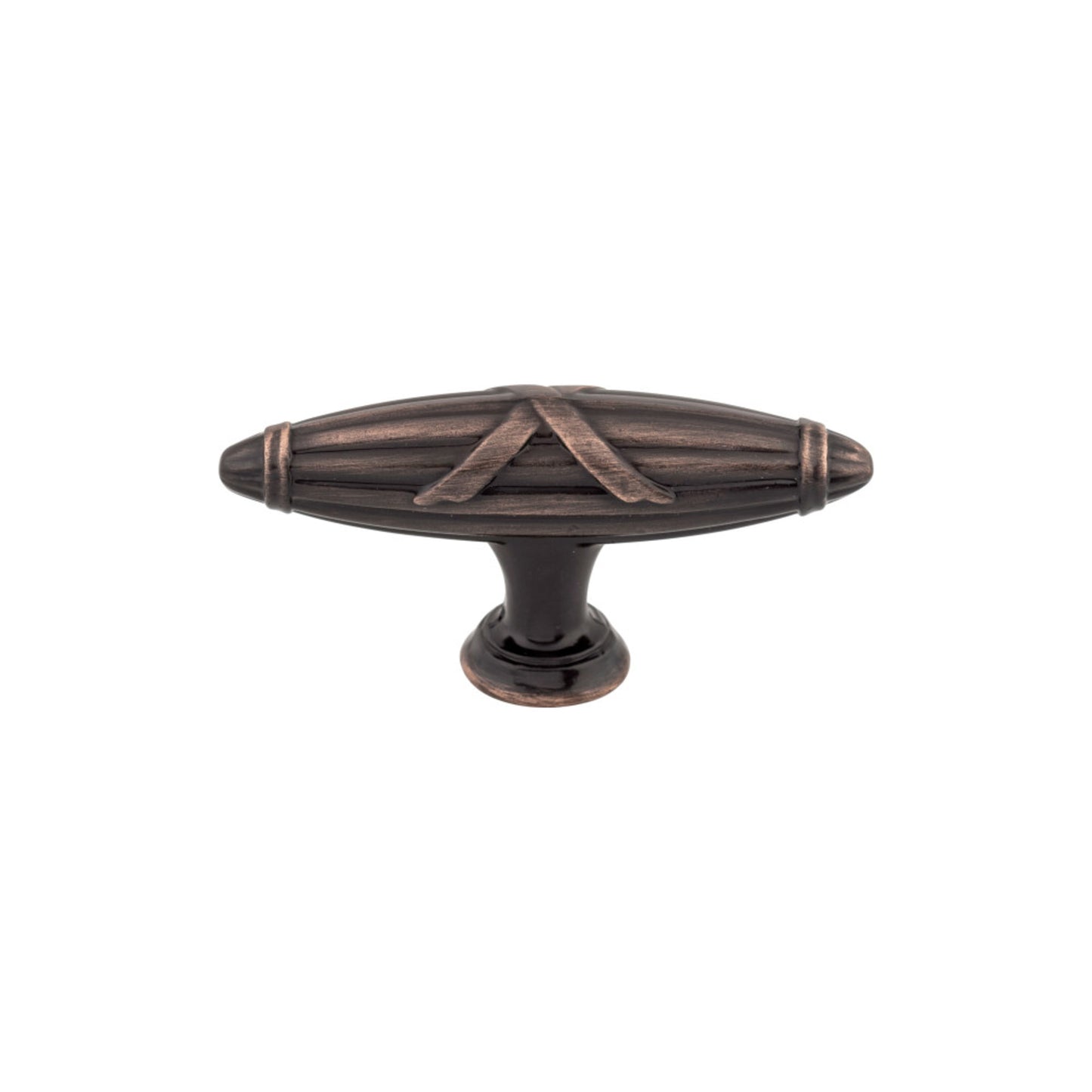 TOP KNOBS M1646 Ribbon & Reed 2 3/4" Length Geometric Knob - Tuscan Bronze