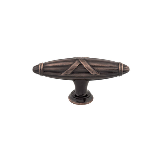 TOP KNOBS M1646 Ribbon & Reed 2 3/4" Length Geometric Knob - Tuscan Bronze