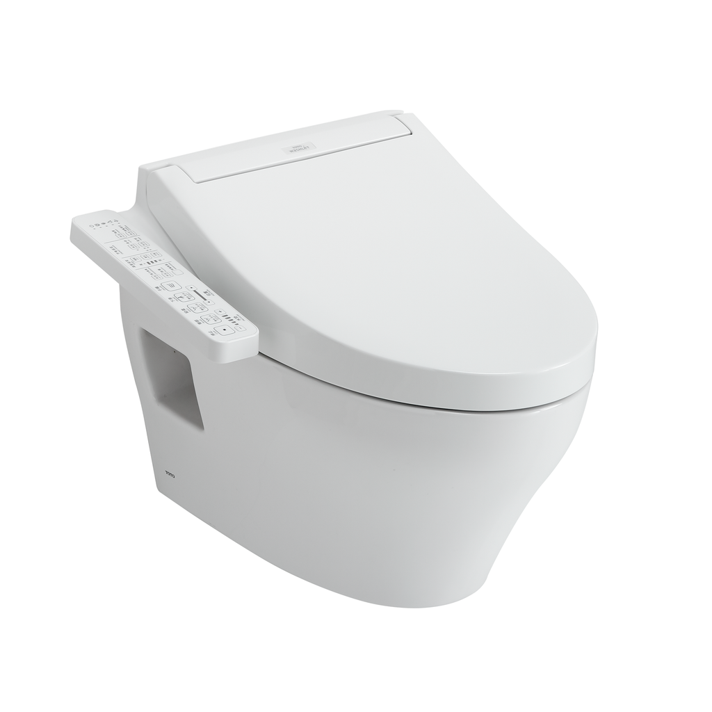 TOTO CWT4283074CMFG#MS Washlet+ Ep Wall-Hung Elongated Toilet And Washlet C2 Bidet Seat And Duofit In-Wall 0.9 And 1.28 Gpf Dual-Flush Tank System - Matte Silver