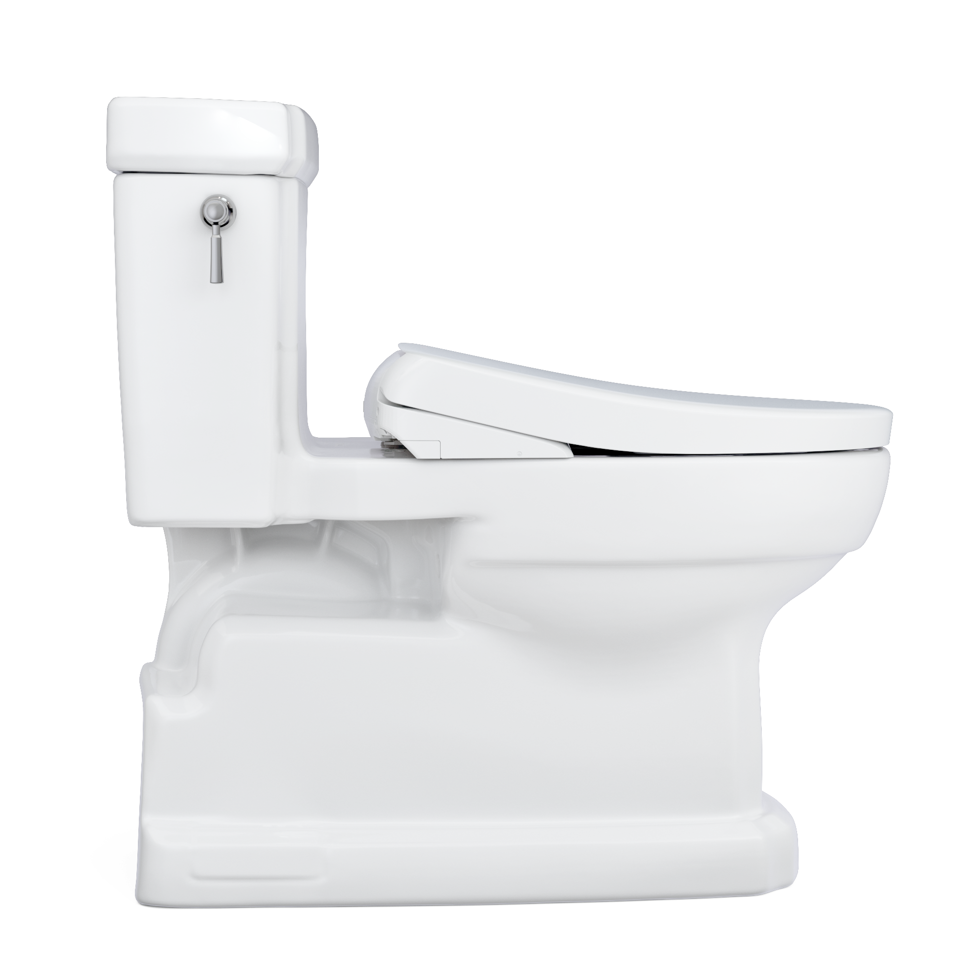 TOTO MW9744724CEFG#01 Washlet+ Eco Guinevere Elongated 1.28 Gpf Universal Height Toilet With S7 Classic Bidet Seat - Cotton White