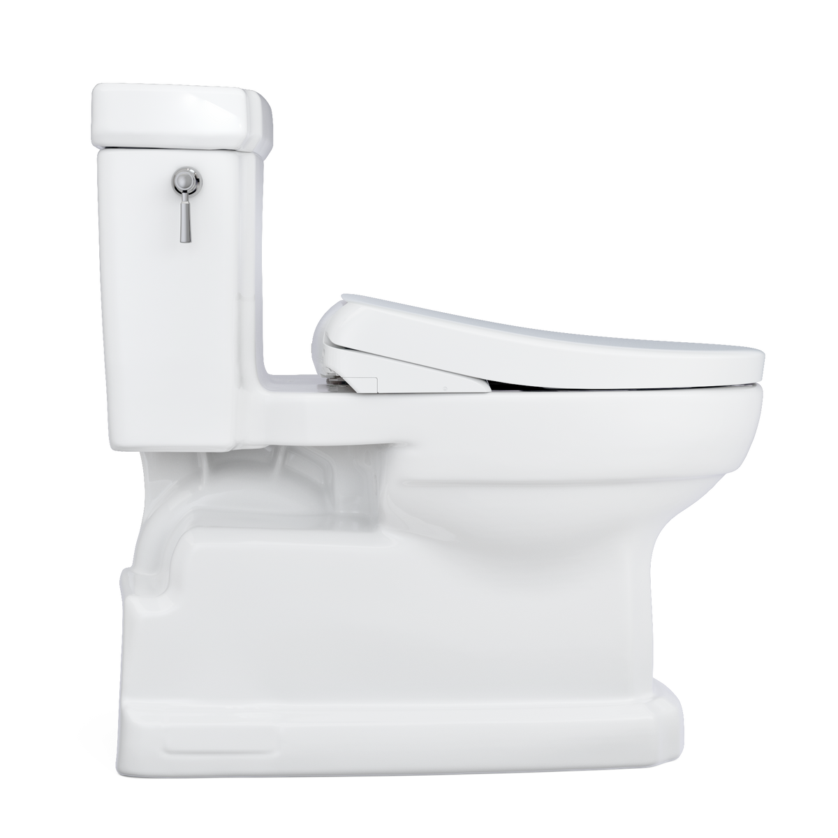 TOTO MW9744724CEFGA#01 Washlet+ Eco Guinevere Elongated 1.28 Gpf Universal Height Toilet And S7 Classic Bidet Seat With Auto Flush - Cotton White