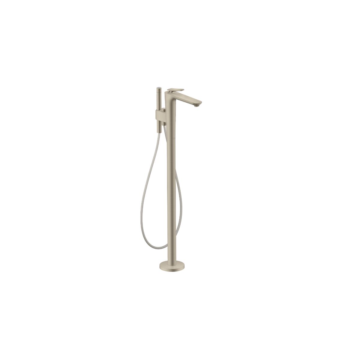 AXOR 49441821 Citterio C Freestanding Tub Filler Trim with 1.75gpm Handshower- Cubic Cut - Brushed Nickel