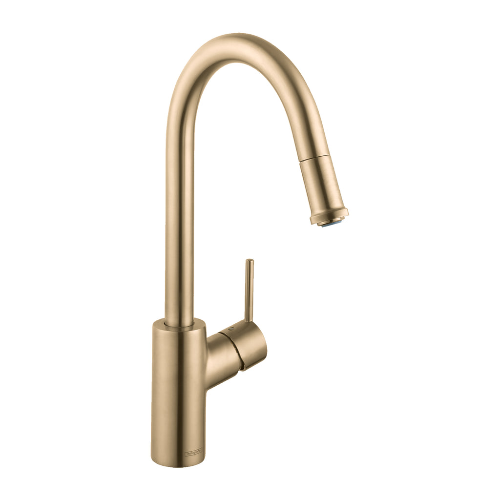 HANSGROHE 14872251 Talis S² HighArc Kitchen Faucet, 1-Spray Pull-Down, 1.75 GPM - Brushed Gold Optic
