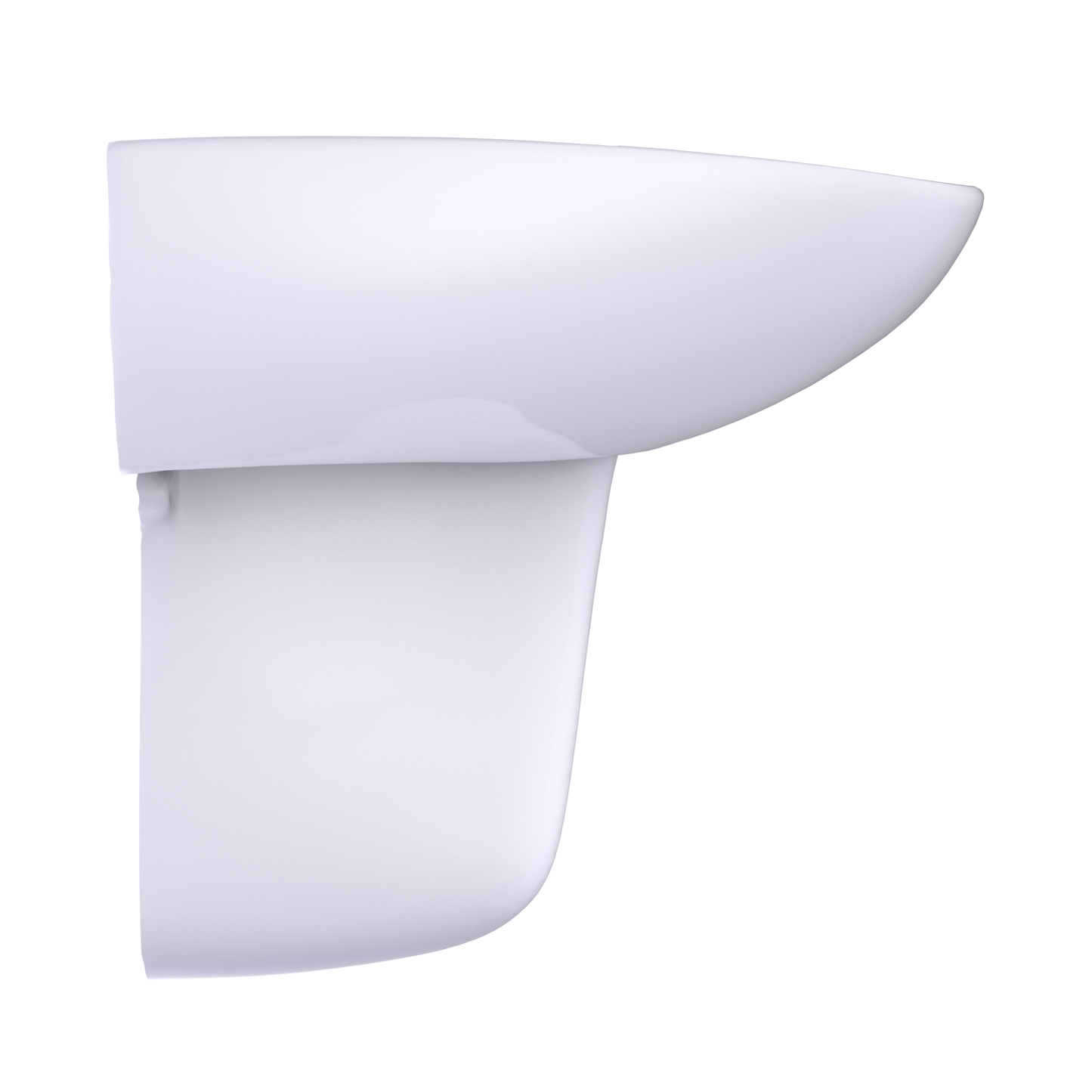 TOTO LHT242G#01 Prominence Oval Wall-Mount Bathroom Sink With Cefiontect And Shroud For Single Hole Faucets - Cotton White