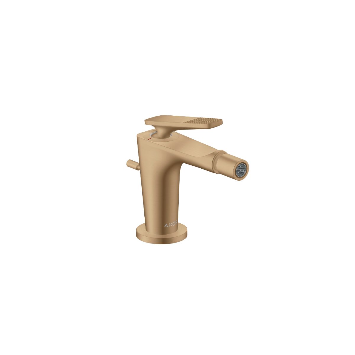 AXOR 49211141 Citterio C Single-Hole Bidet with Pop-Up Drain- Cubic Cut - Brushed Bronze