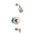 HANSGROHE 04906820 Clubmaster Pressure Balance Tub/Shower Set with Rough, 2.5 GPM - Brushed Nickel