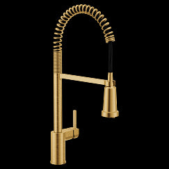 MOEN F5923BG Align Brushed gold one-handle filtering pulldown kitchen faucet, Brushed Gold