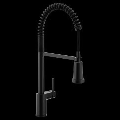 MOEN F5923BL Align Matte black one-handle filtering pulldown kitchen faucet, Matte Black