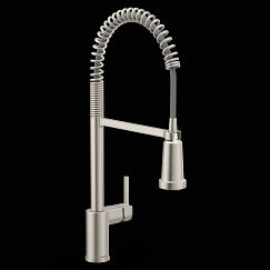 MOEN F5923SRS Align Spot resist stainless one-handle filtering pulldown kitchen faucet, Spot Resist Stainless