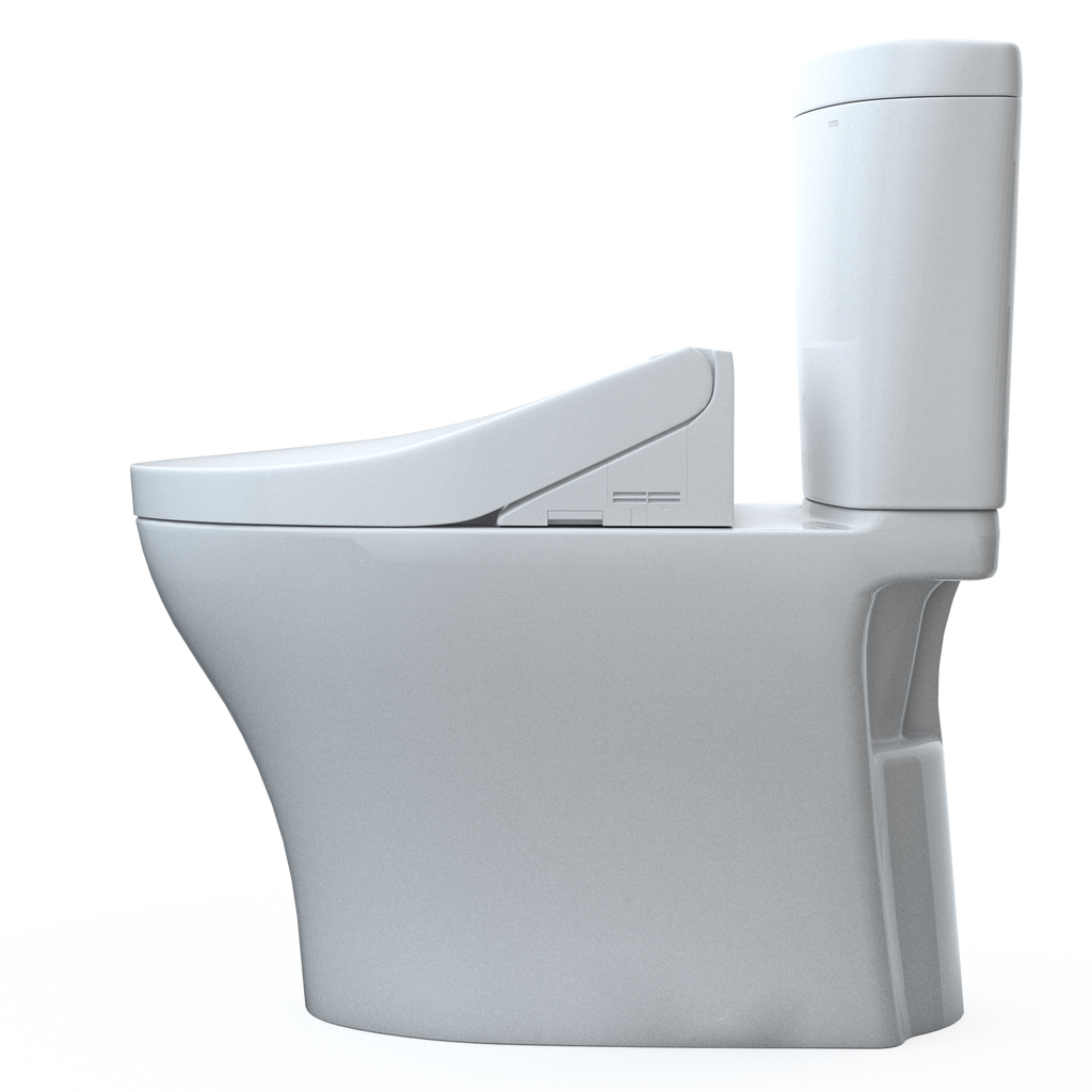 TOTO MW4483074CEMFGN#01 Washlet+ Aquia Iv Arc Two-Piece Elongated Dual Flush 1.28 And 0.9 Gpf Toilet With C2 Bidet Seat - Cotton White