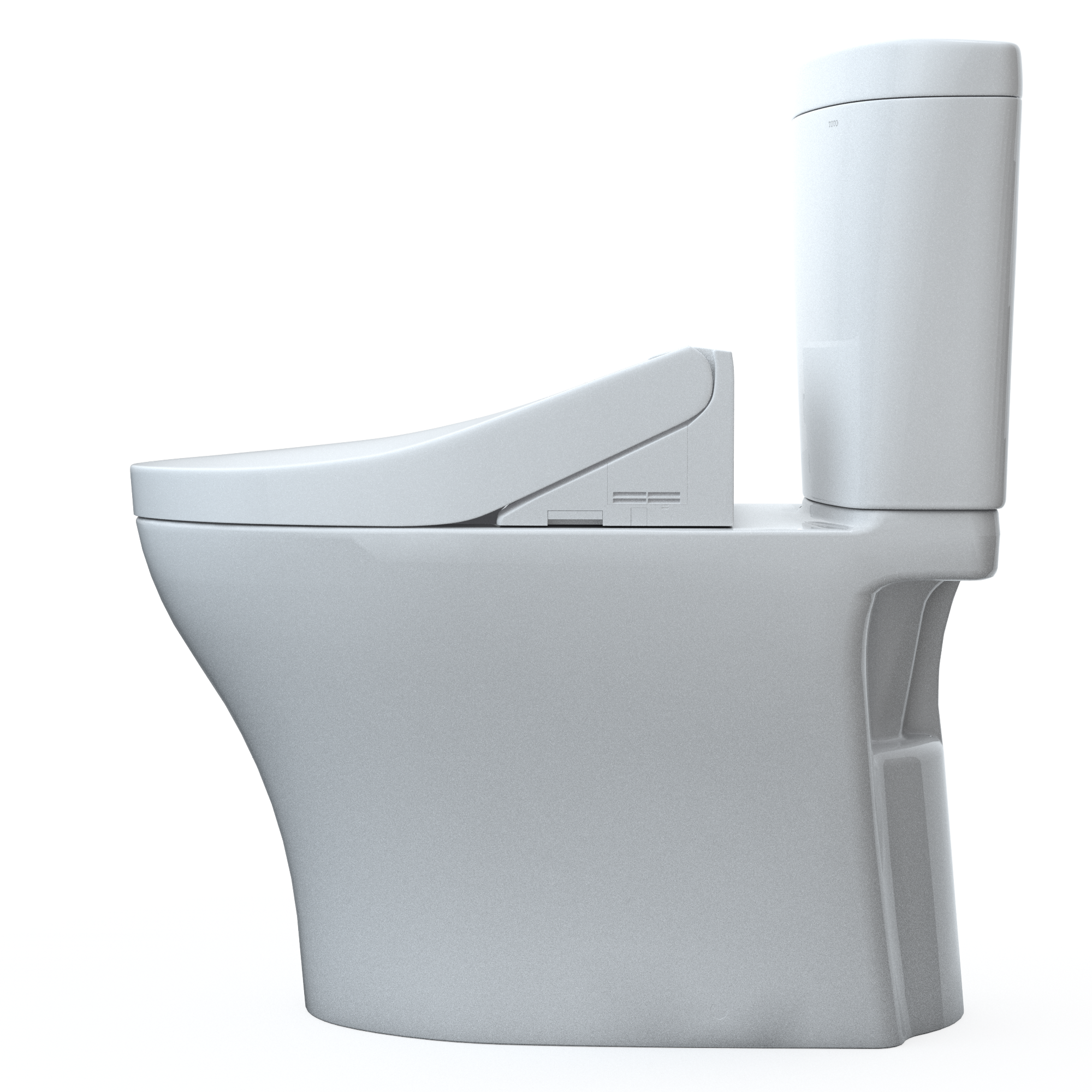 TOTO MW4483074CEMFGN#01 Washlet+ Aquia Iv Arc Two-Piece Elongated Dual Flush 1.28 And 0.9 Gpf Toilet With C2 Bidet Seat - Cotton White