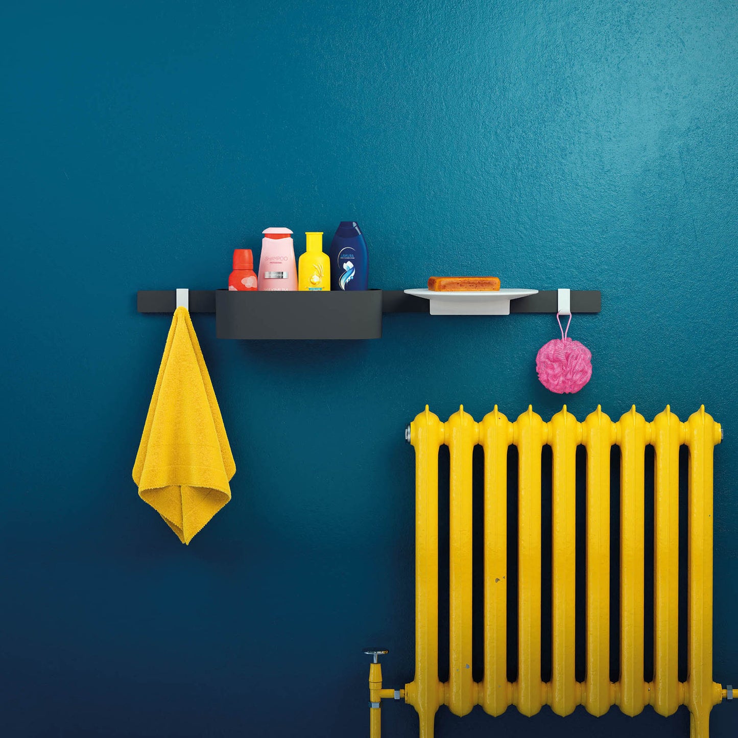 HANSGROHE 27914700 Matte White WallStoris Modern Double Hook