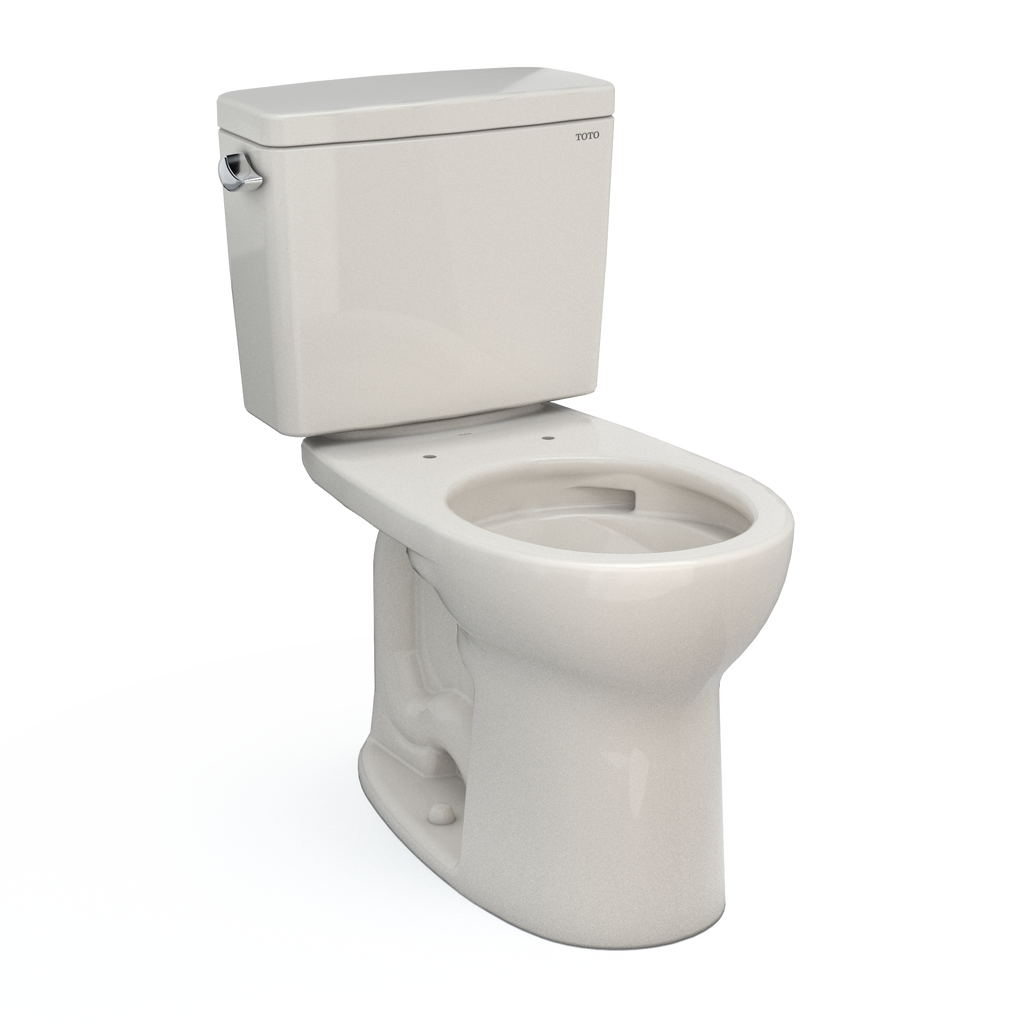 TOTO CST775CSFG#12 Drake Two-Piece Round 1.6 Gpf Universal Height Tornado Flush Toilet With Cefiontect - Sedona Beige
