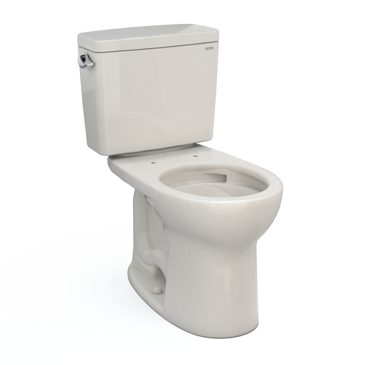 TOTO CST775CSFG#12 Drake Two-Piece Round 1.6 Gpf Universal Height Tornado Flush Toilet With Cefiontect - Sedona Beige