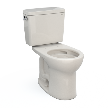 TOTO CST775CSFG#12 Drake Two-Piece Round 1.6 Gpf Universal Height Tornado Flush Toilet With Cefiontect - Sedona Beige