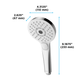 TOTO TBW01011U4#CP G Series 1.75 GPM Multifunction 4 inch Round Handshower with ACTIVE WAVE , Polished Chrome