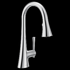 MOEN F9126 Kurv Chrome one-handle pulldown kitchen faucet, Chrome