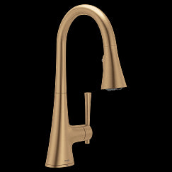 MOEN F9126BZG Kurv Bronzed gold (bzg) one-handle filtering pulldown kitchen faucet