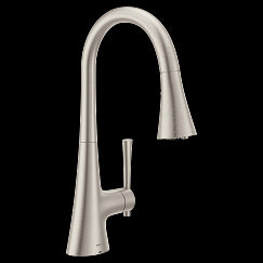 MOEN F9126SRS Kurv Spot resist stainless one-handle pulldown kitchen faucet, Spot Resist Stainless