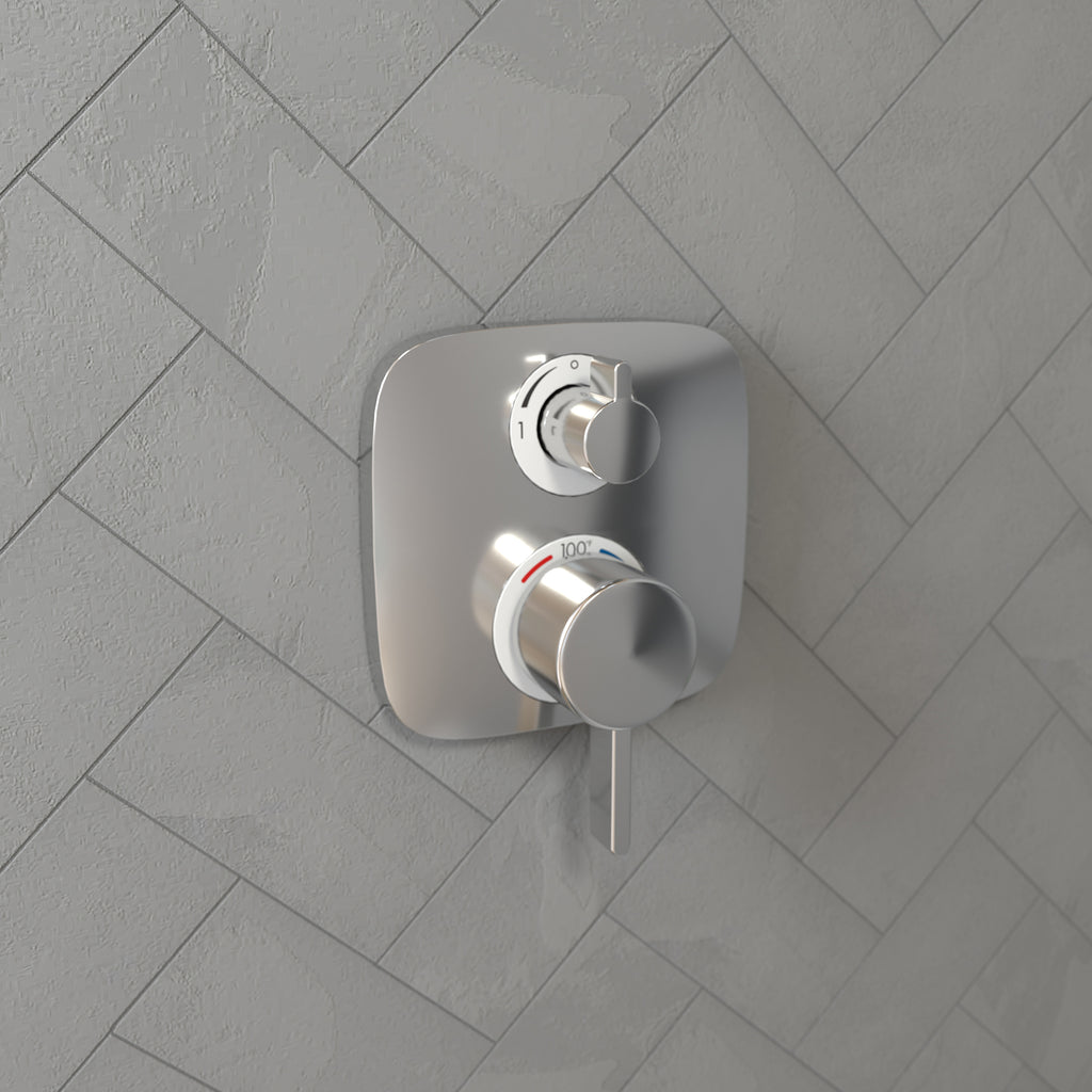 HANSGROHE 15707001 Ecostat E Thermostatic Trim with Volume Control - Chrome