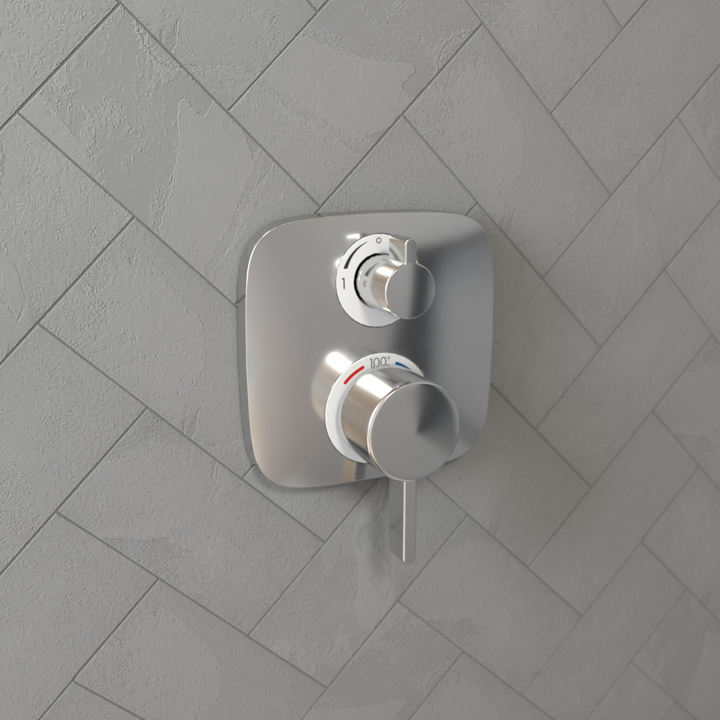 HANSGROHE 15707001 Ecostat E Thermostatic Trim with Volume Control - Chrome