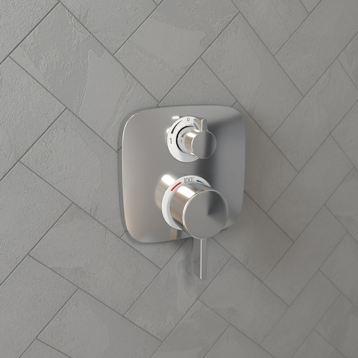 HANSGROHE 15707001 Ecostat E Thermostatic Trim with Volume Control - Chrome