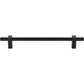 JEFFREY ALEXANDER 698-192MB Larkin Knurled Ends 192 mm Center-to-Center Bar Pull - Matte Black