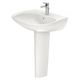 TOTO LPT242G#11 Prominence Oval Basin Pedestal Bathroom Sink with CeFiONtect for Single Hole Faucets , Colonial White