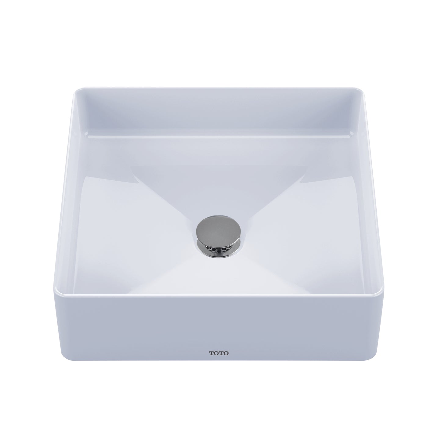 TOTO LT574#01 Arvina Square Vessel Fireclay Bathroom Sink - Cotton White